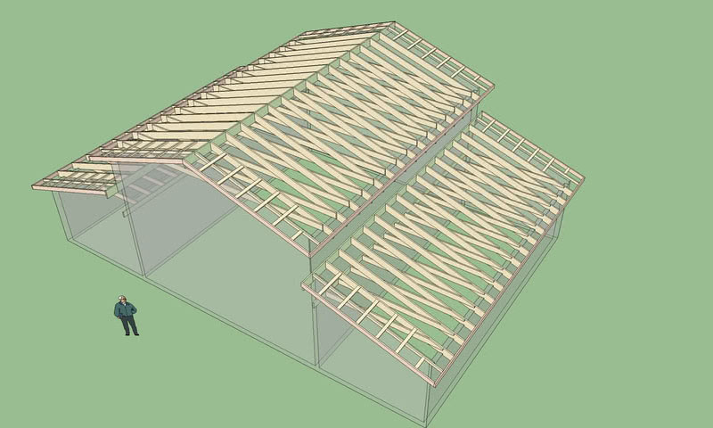Koka jumta konstrukciju projektēšana